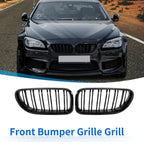 Pair Hood Kidney Grille Covers for BMW F06 (2012–2018) Glossy Black