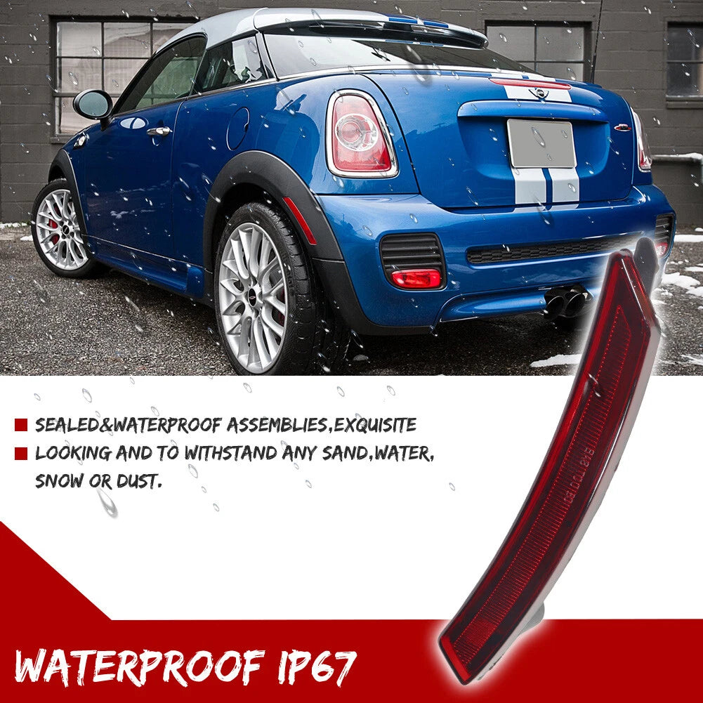 2X Red Rear Fender Side Marker Lights for MINI Cooper (2007–2016)