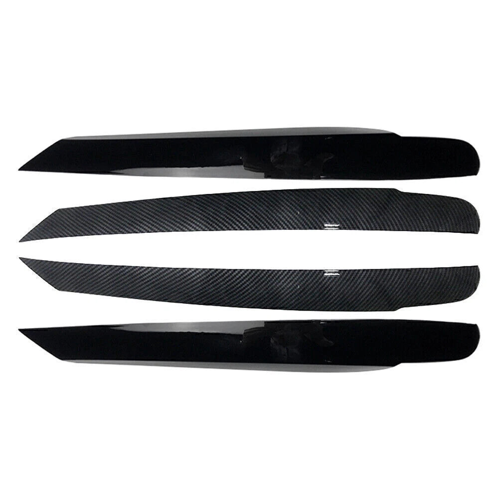Glossy Black Headlight Eyelid Trim for Volkswagen Touran (2011–2015)