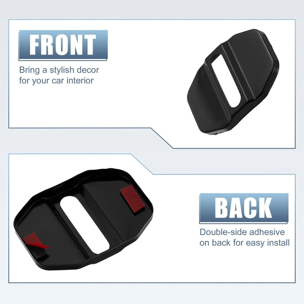 Set of 4 Door Lock Latch Covers for Dodge (Black)