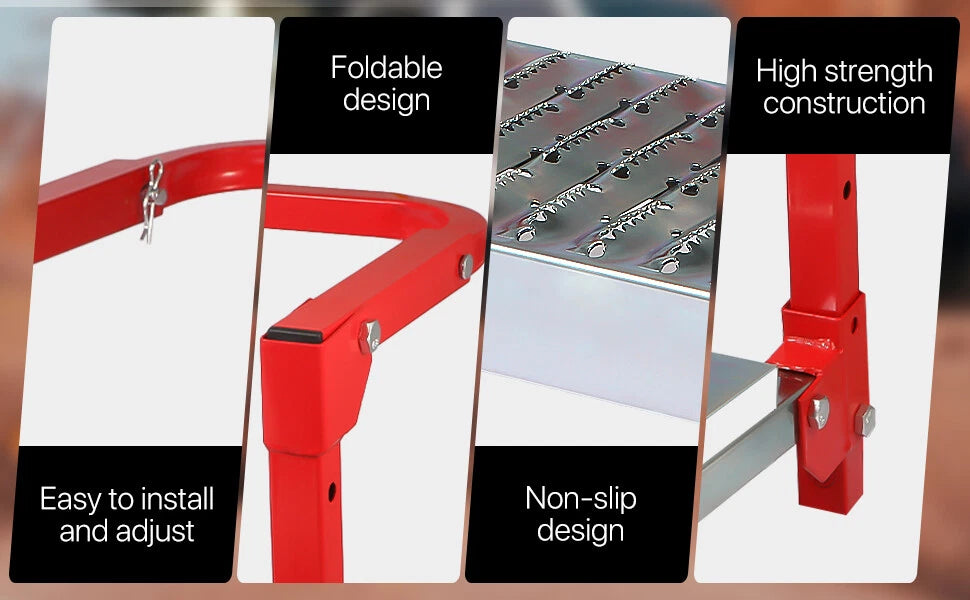 Adjustable Tire Step for Service Wheel (Non-Slip Steel Surface)