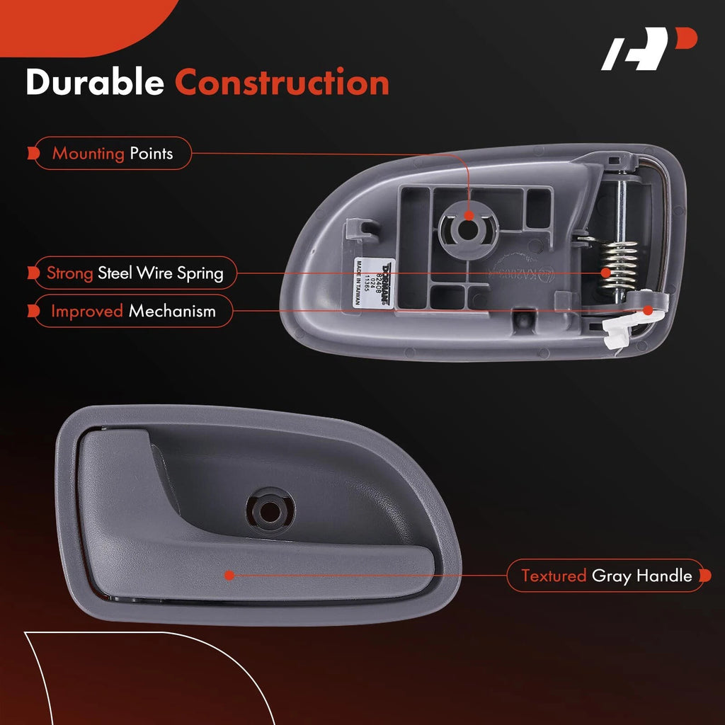 Rear Left Gray Interior Door Handle for Kia Rio (2004-2005)