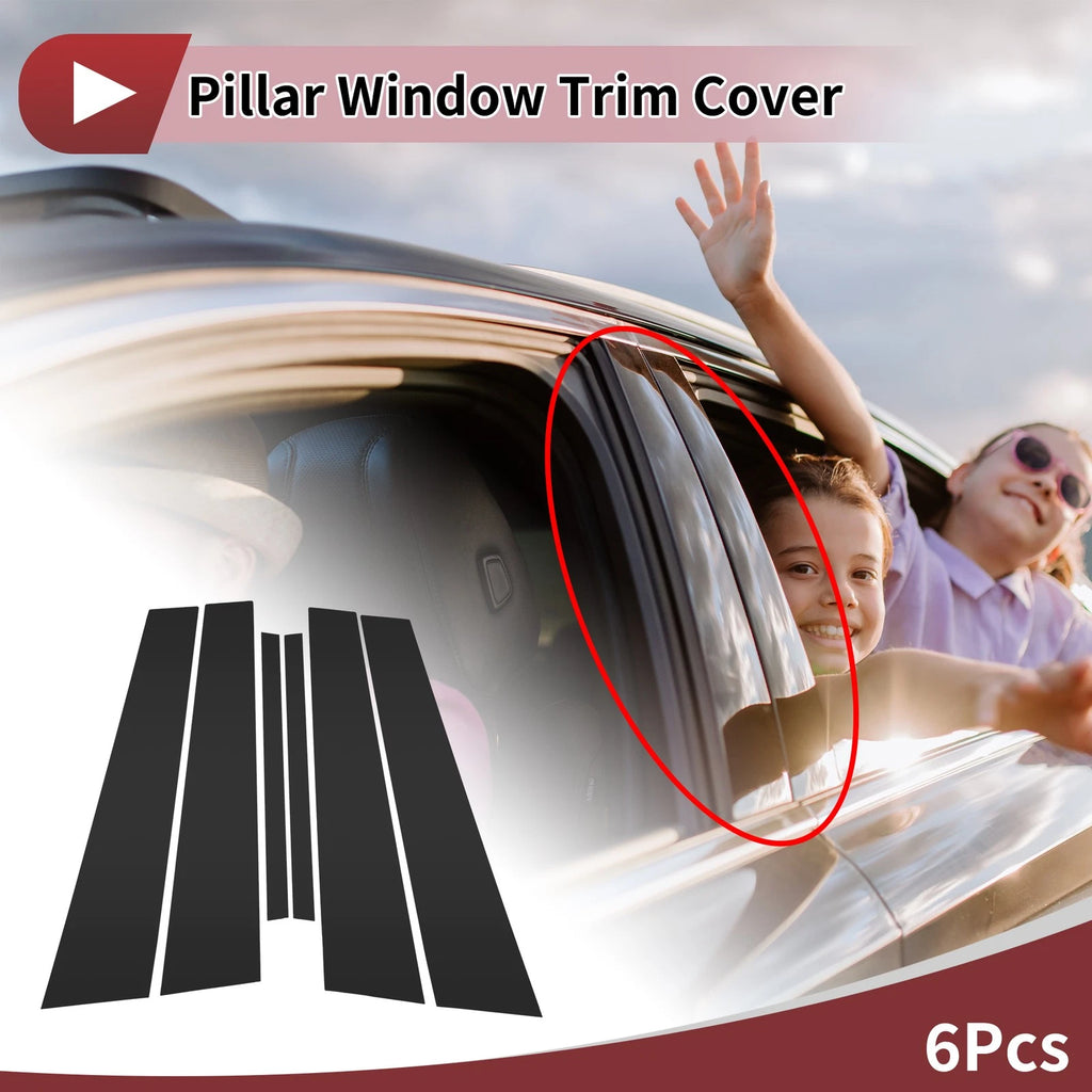 Door Pillar Window Trim Set for Volkswagen Passat B6/B7 (2005–2014) Black
