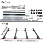Set of 4 Cross Bar Ladder Roof Rack for Mercedes Sprinter (2007–Present)