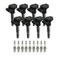 Set of 8 NGK Ignition Coils & Ruthenium HX Spark Plugs for Audi RS4 RS5 (2006–2019)