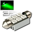 Set of 6 Bright Green LED Dome/Trunk Light Bulbs for (12V)