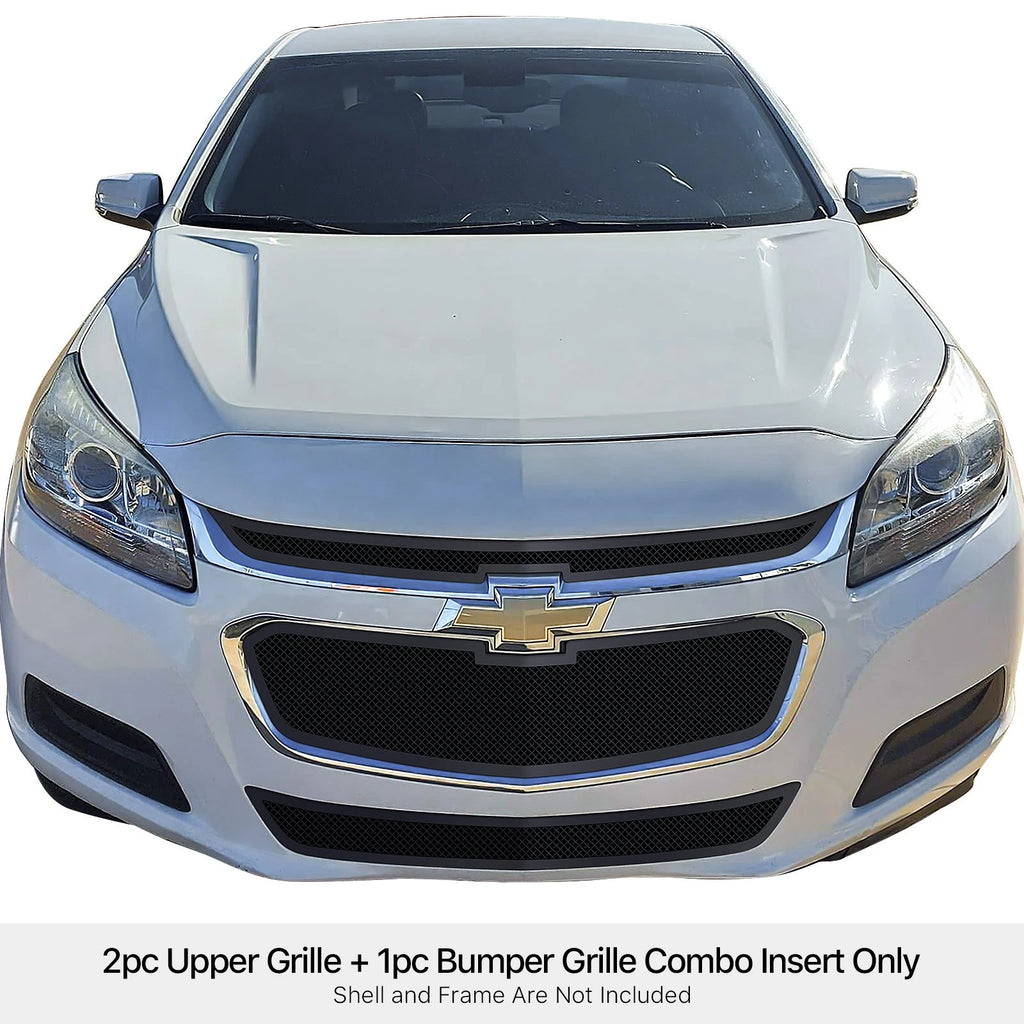 Stainless Black Mesh Grille Insert for Chevy Malibu (2014-2015)
