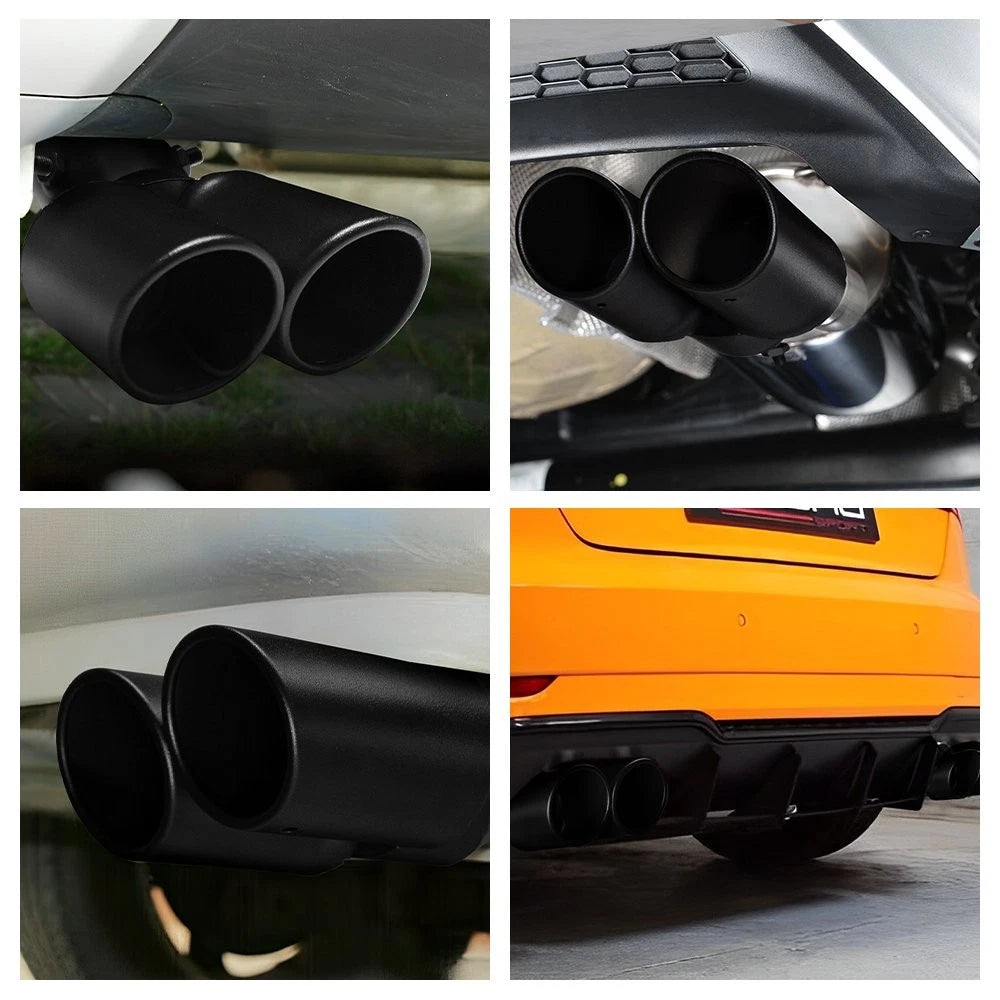 Exhaust Pipe Rear Tip Tail Muffler for Universal Fit (1.5-2.4 inch Outlet)