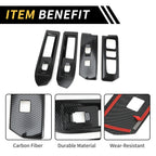 Set of 1 Carbon Fiber Front Door Window Switch Trim for Toyota Tacoma (2024)