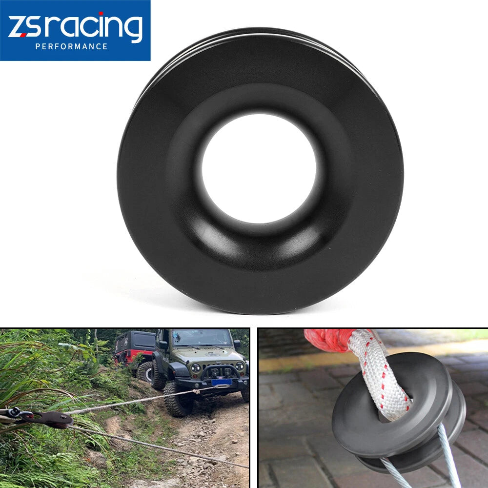 Winch Snatch Recovery Ring for ATV UTV (41000 lbs) Black