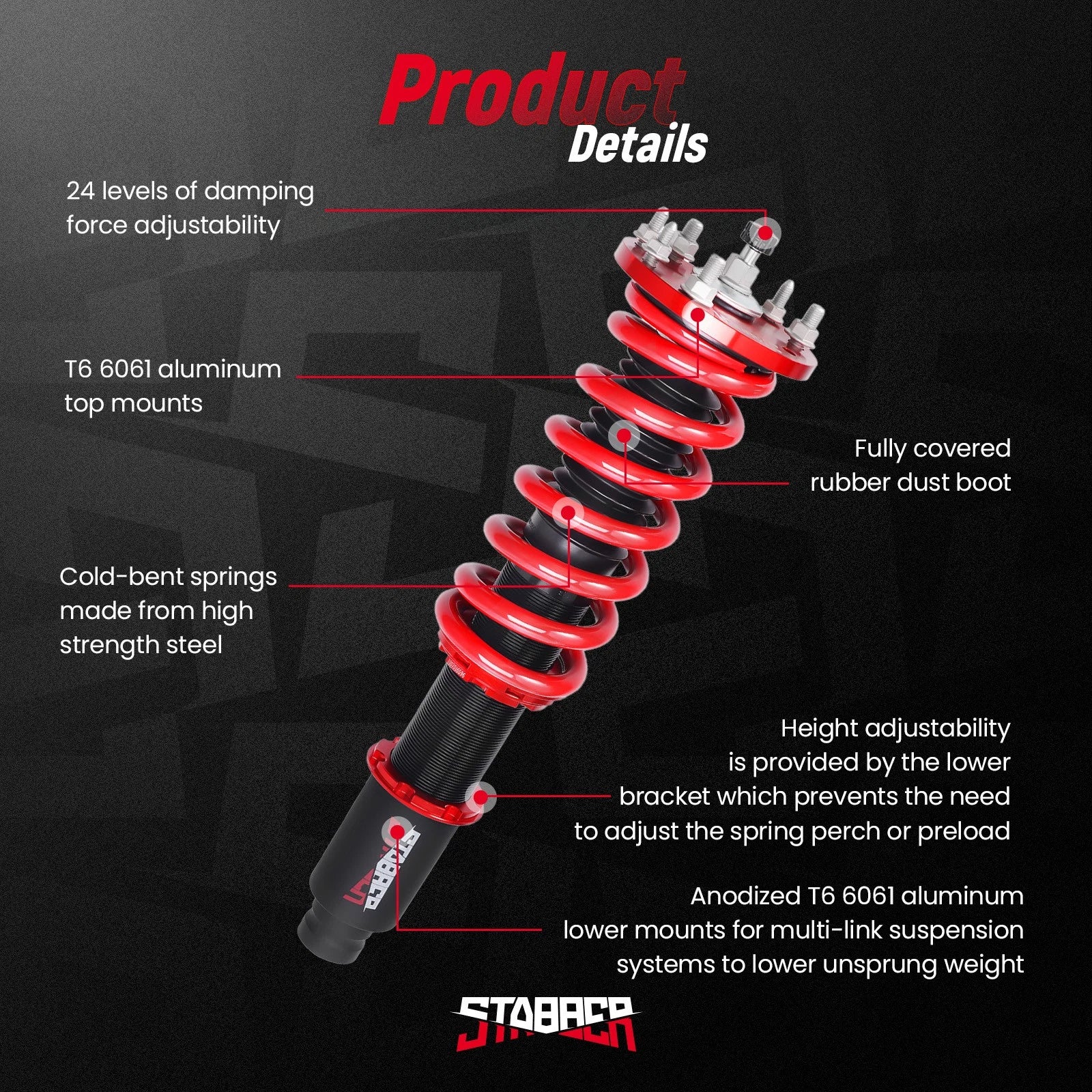 Coilovers Suspension Lowering Kit for Honda Accord (2008–2012)