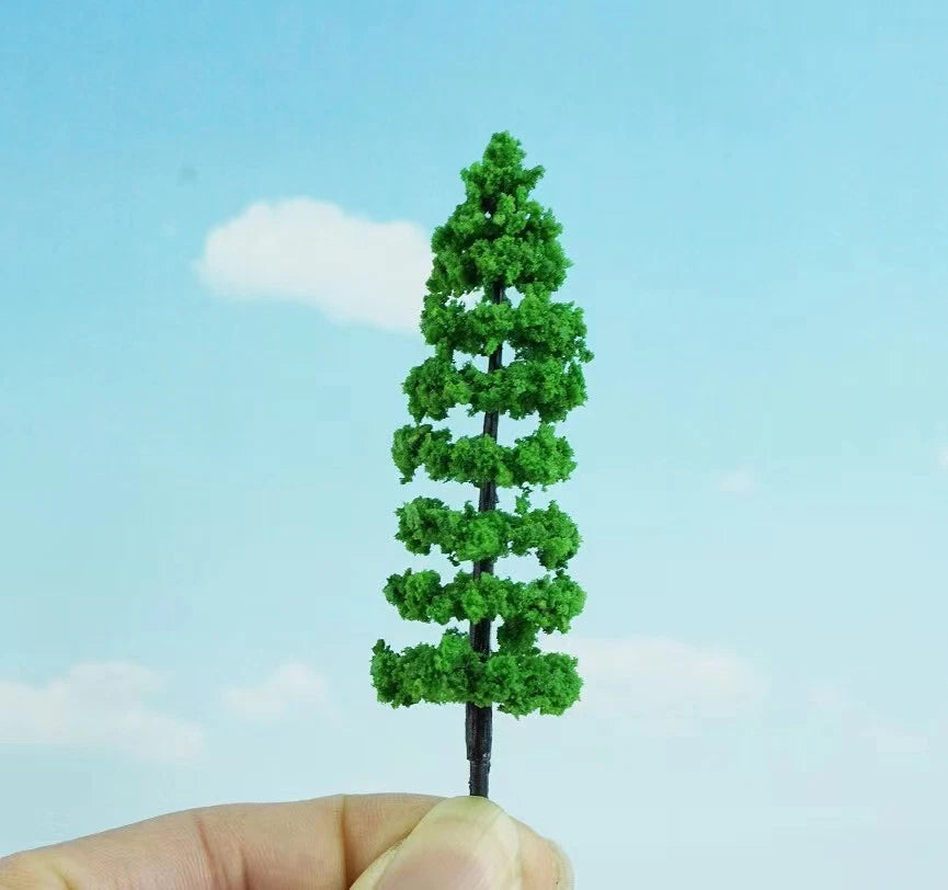 10Pcs Miniature Trees for HO N Scale Railway Scenery