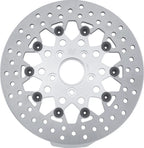 2X Rear 11.5" Floating Rotors for Harley Big Twin (1984–2017) Silver Mesh