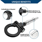 Tow Hook for Honda S2000 (2000–2009) - Metal Towing Hook Ring, Black
