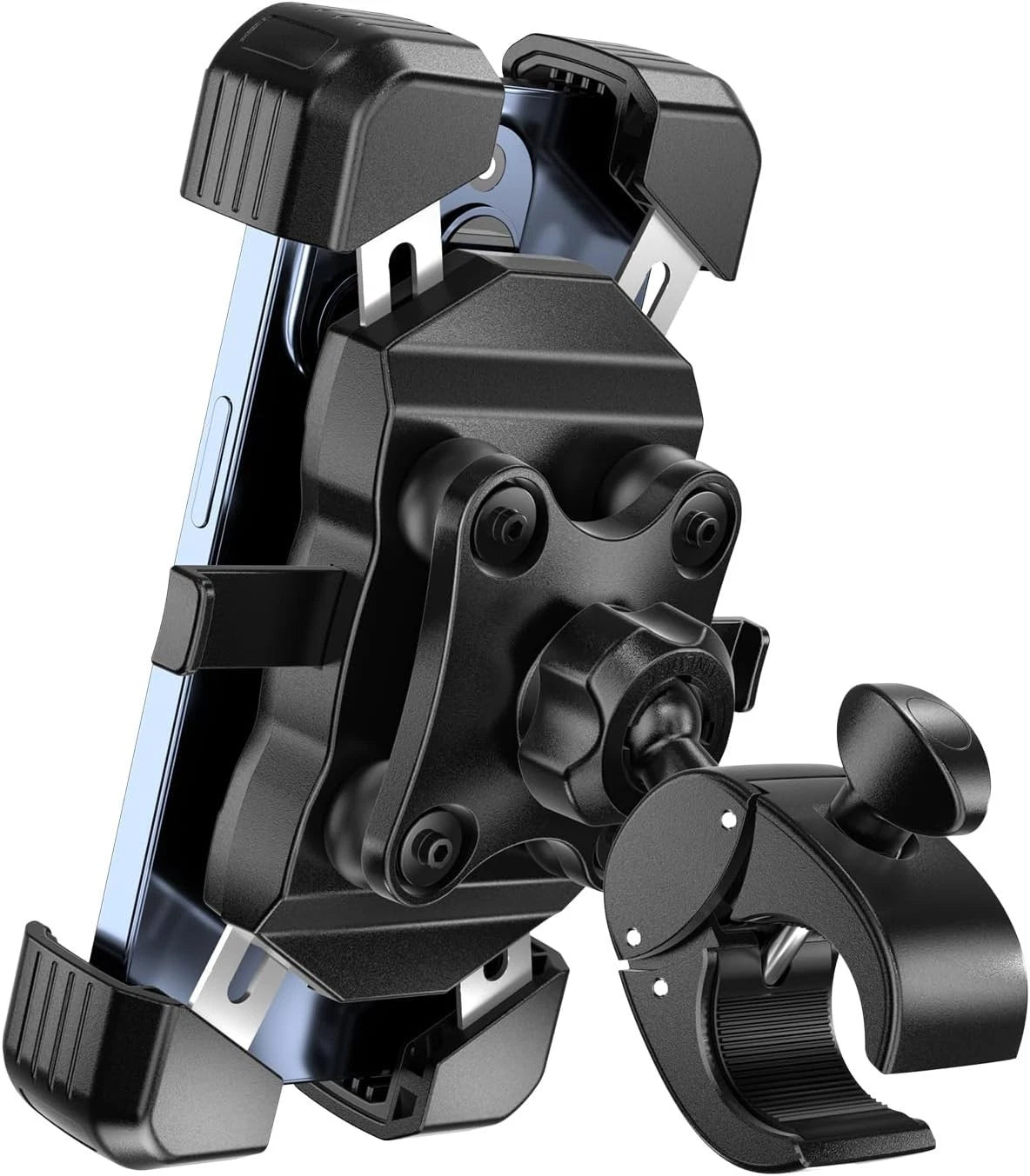 Anti-Shake Motorcycle Phone Holder with Vibration Dampener for Universal Fit