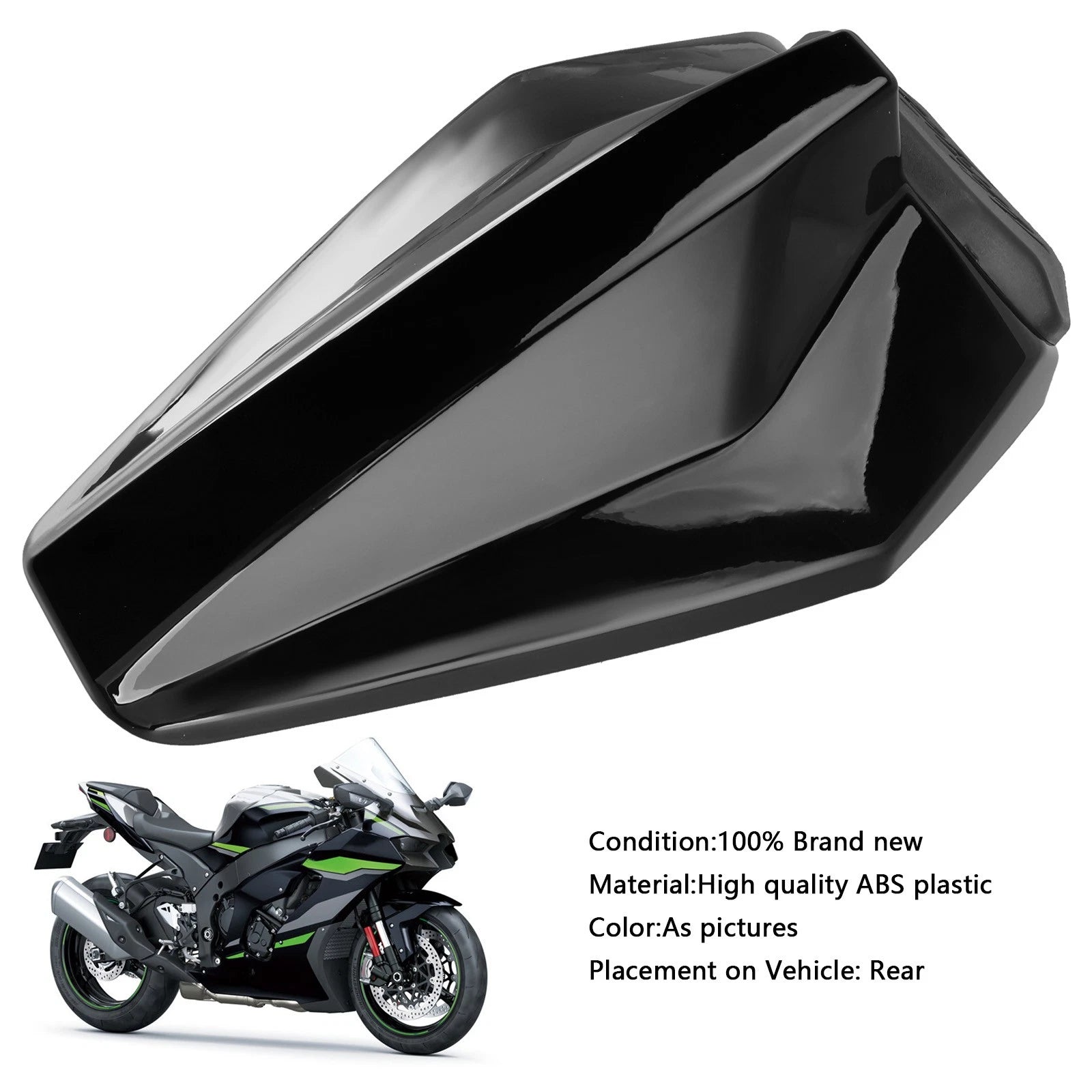 Racing Tail Rear Seat Fairing Cowl for Kawasaki ZX10R (2016–2025) Black