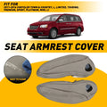 Set of 2 Front Leather Seat Armrest Covers for Chrysler Town & Country (2011–2016) Beige EXV