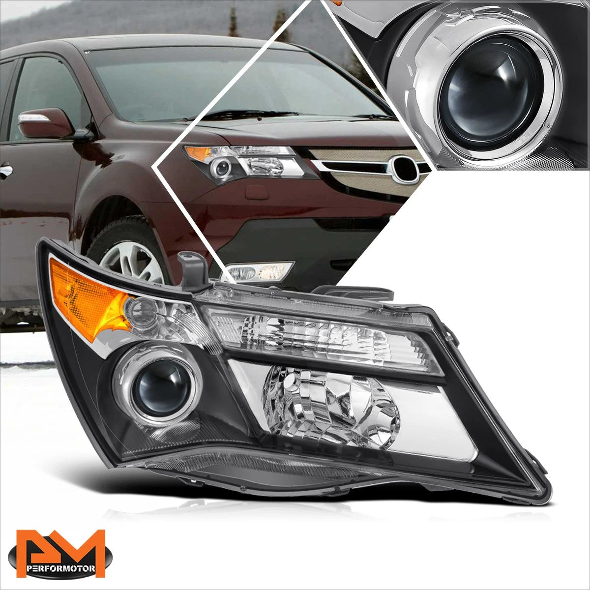 Right Side HID Projector Headlight Lamp for Acura MDX (2007–2009)