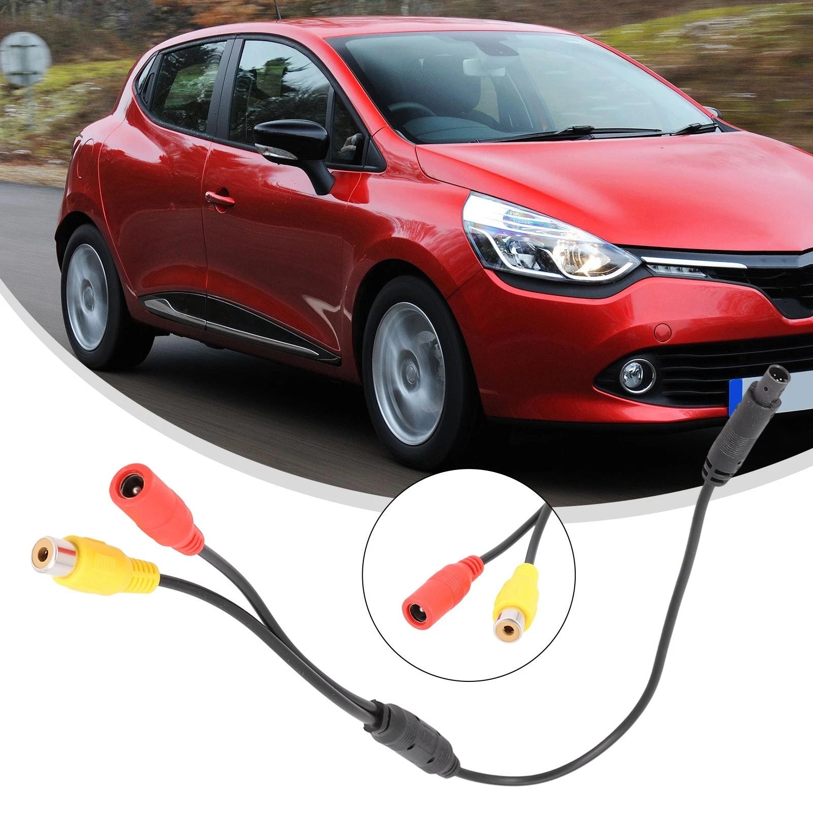 4-Pin Male to CVBS Connector Wire Harness for Car Backup Reverse Camera