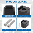 20mm Bar Risers for Surron Ultra Bee (2023) - Aluminum Handlebar Riser Kit