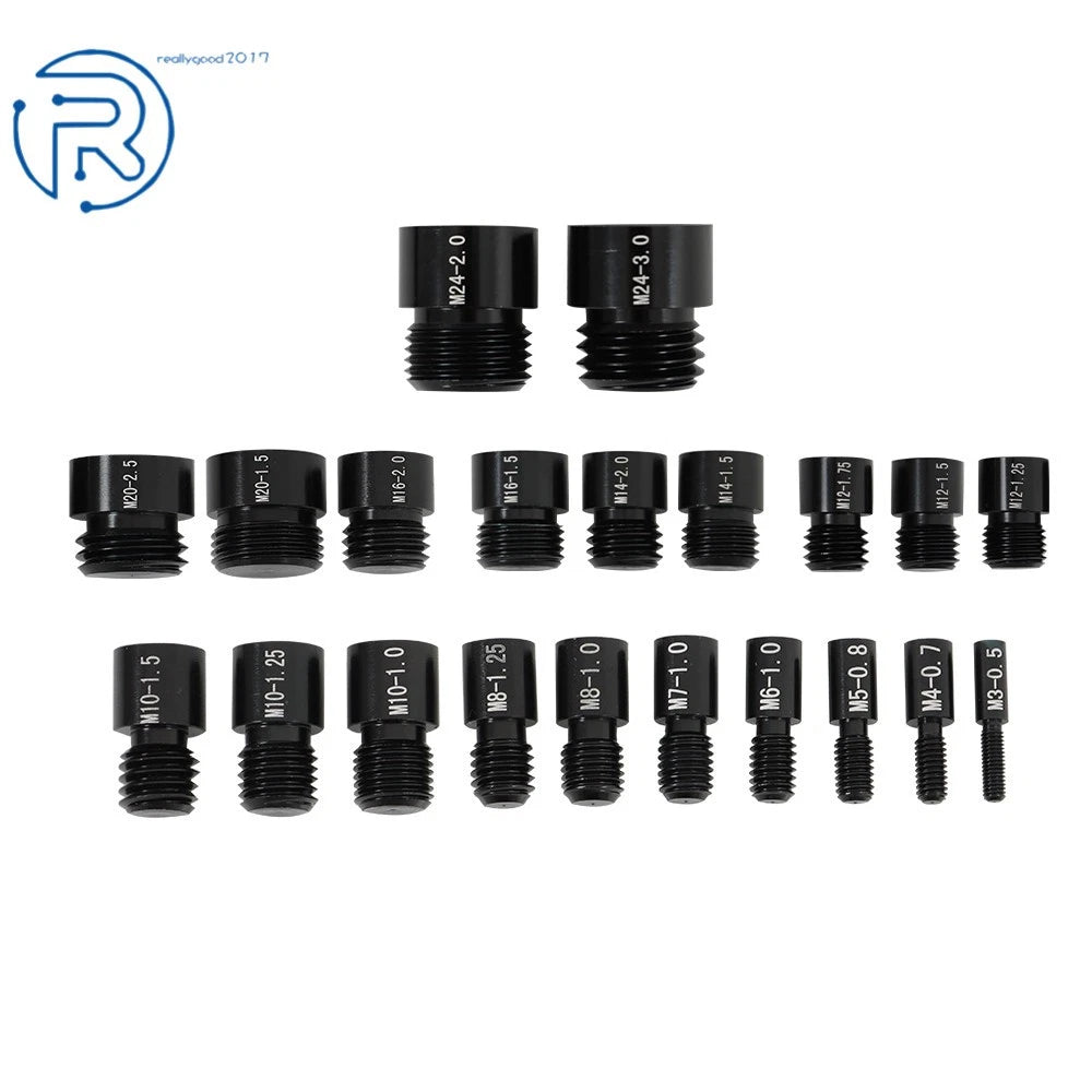 Set of 44 Metric and Inch Nut and Bolt Thread Checkers