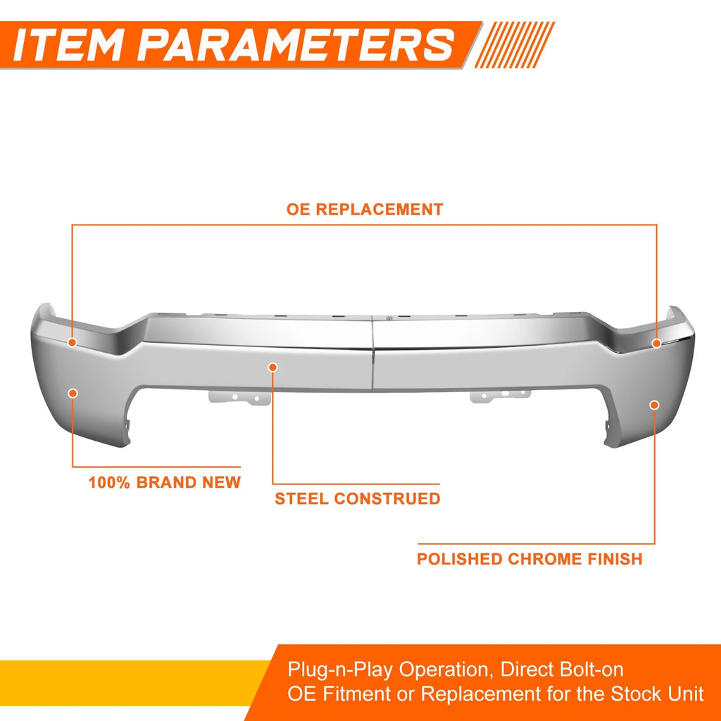 Front Bumper Face Bar for Chevy Silverado 2500 3500 HD (2020–2023)