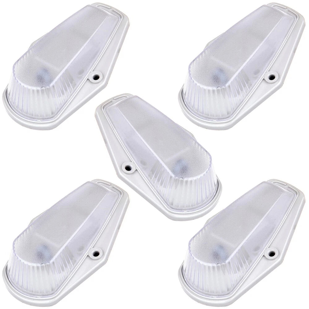 Set of 5 Clear Cab Marker Clearance Lights for Ford Super Duty 