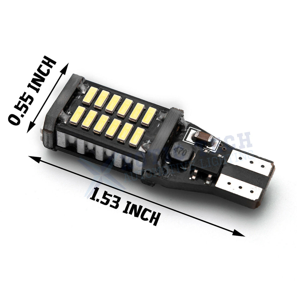 T15 LED Reverse Backup Light Bulb for Chevy Ford GMC (6000K, 921, 912)