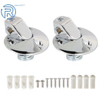 Set of 2 Chrome Sunvisor Support Brackets for Coupe 
