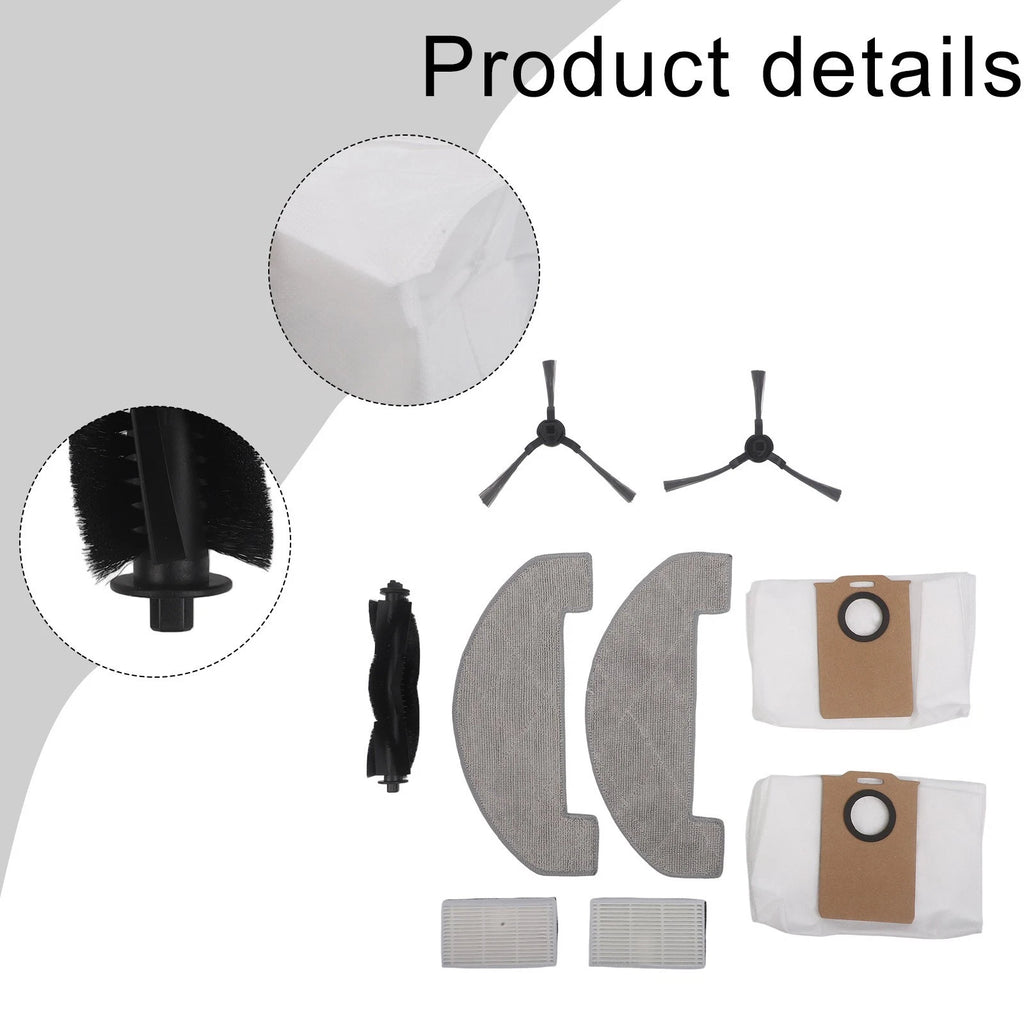 Main Brush Mop Cloth Dust Bag Side Brush Kit for MONSGA MR1