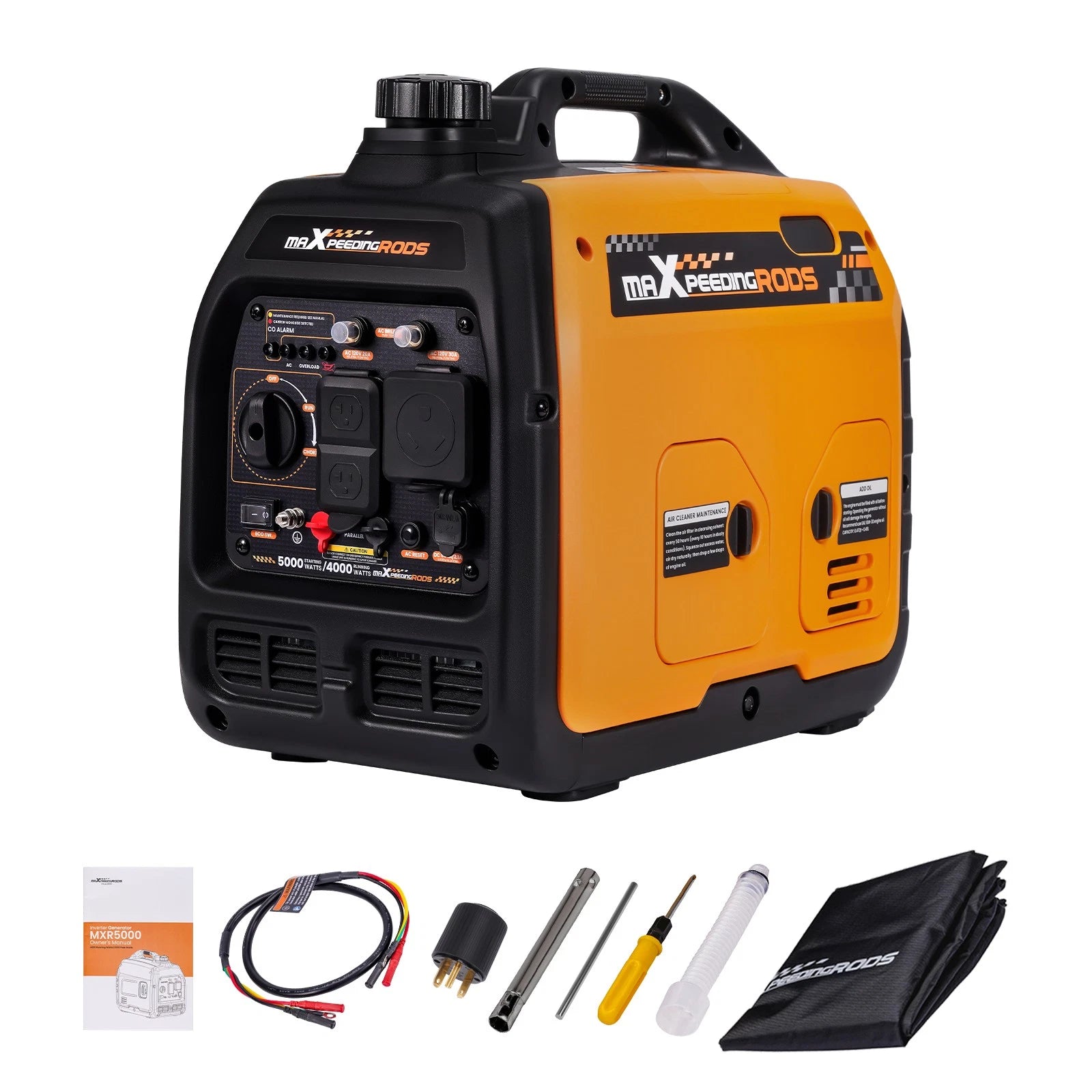 5000W Peak Gas Generator for Outdoor Use (Quiet, 4L Tank, Parallel Ready)