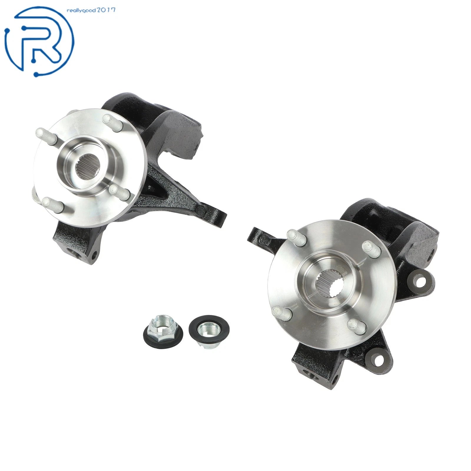 2X Front Side Steering Knuckle & Wheel Hub Bearing Assembly for Ford Focus (2006–2011)