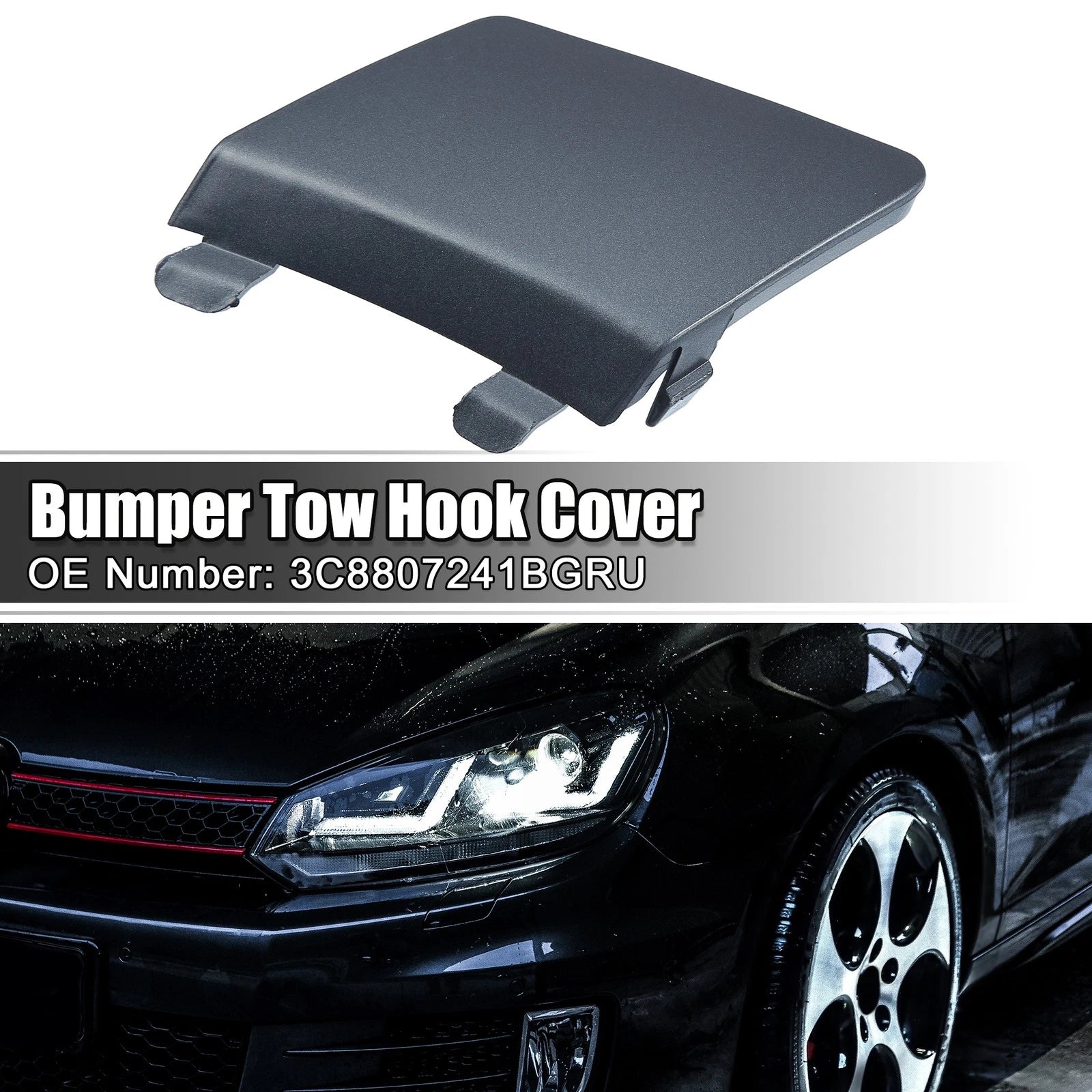 Tow Hook Cover for Volkswagen CC (2009–2017) - Gray