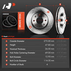 Front Disc Brake Rotors for Kia Spectra/Spectra5 (2004–2009)