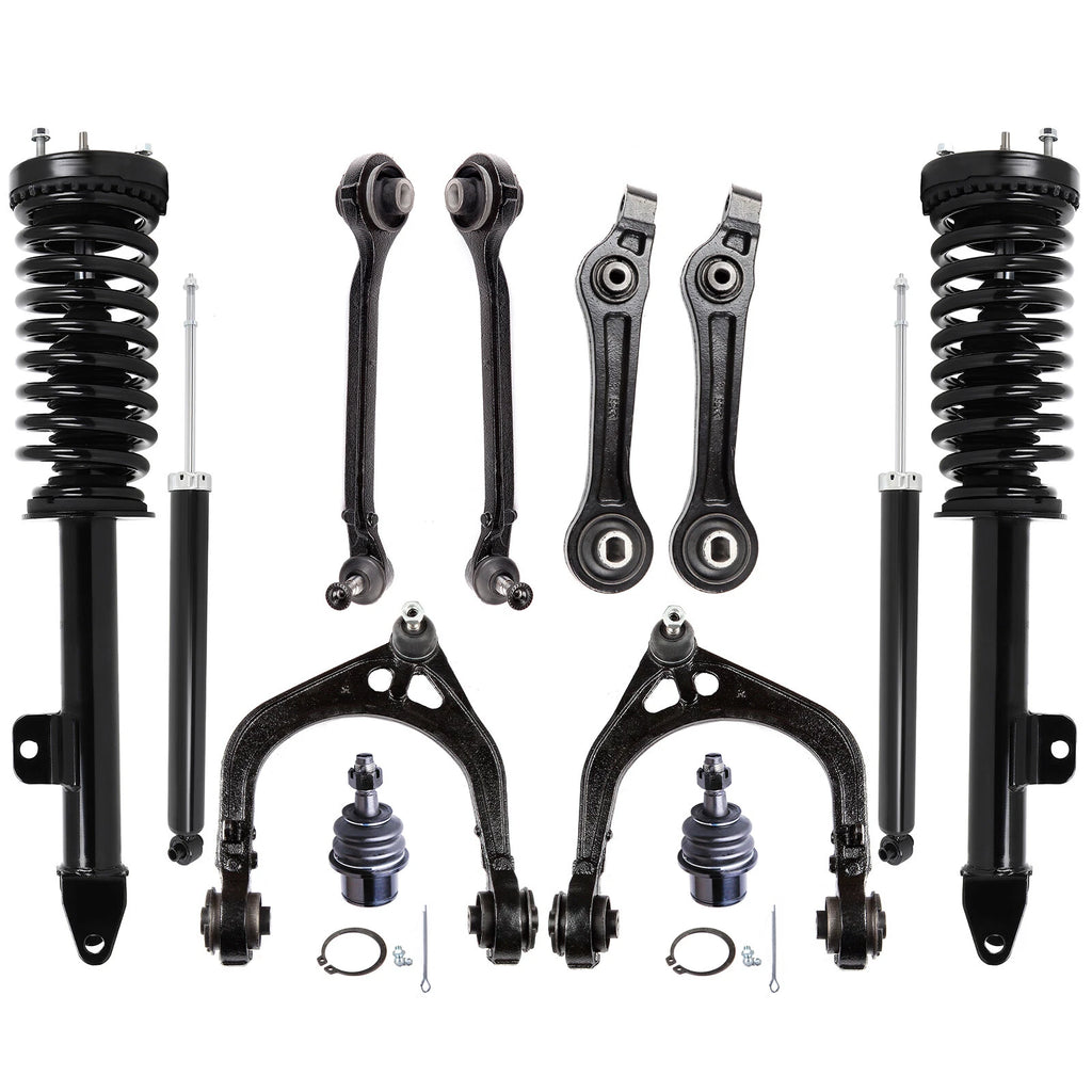 Set of 4 Front Strut Rear Shock Control Arm Sway Bar for Chrysler 300 Charger Magnum (RWD)