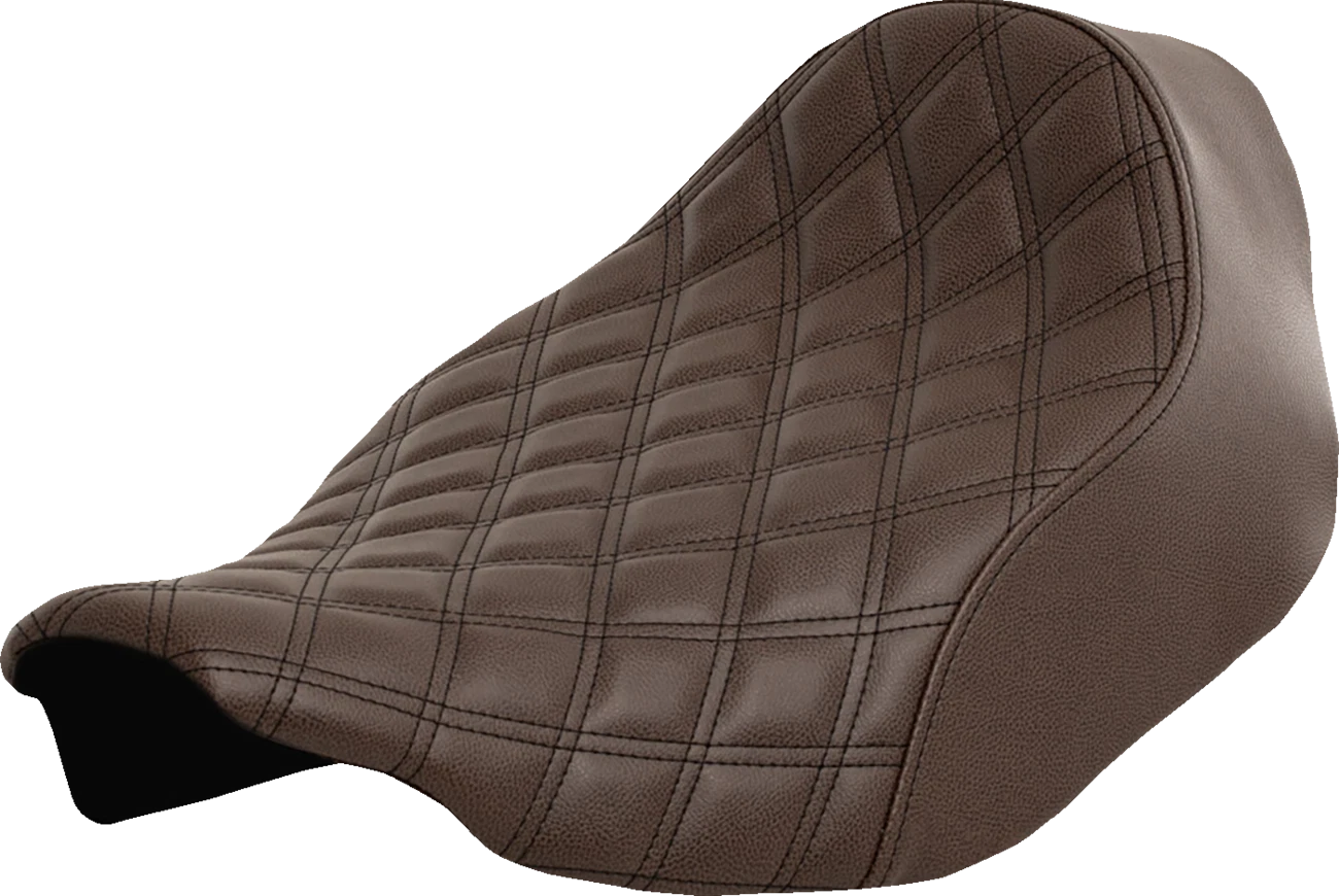 Saddlemen Renegade Solo Seat for FLT/FLH (2023–2024) - Lattice Stitched - Brown