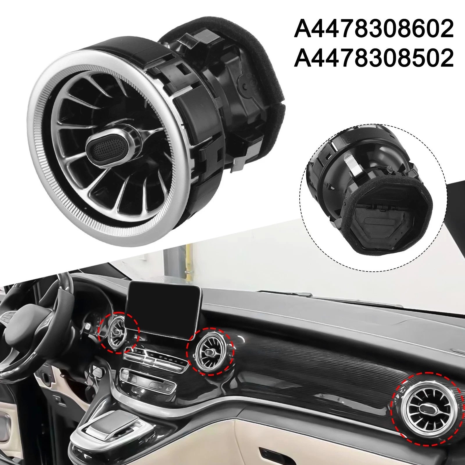 Dashboard Air Conditioning Outlet for Benz V Class W447 (2015–2023)