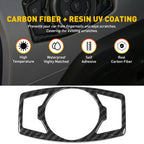 Carbon Fiber Headlight Switch Cover Trim for Ford Mustang (2015–2020)