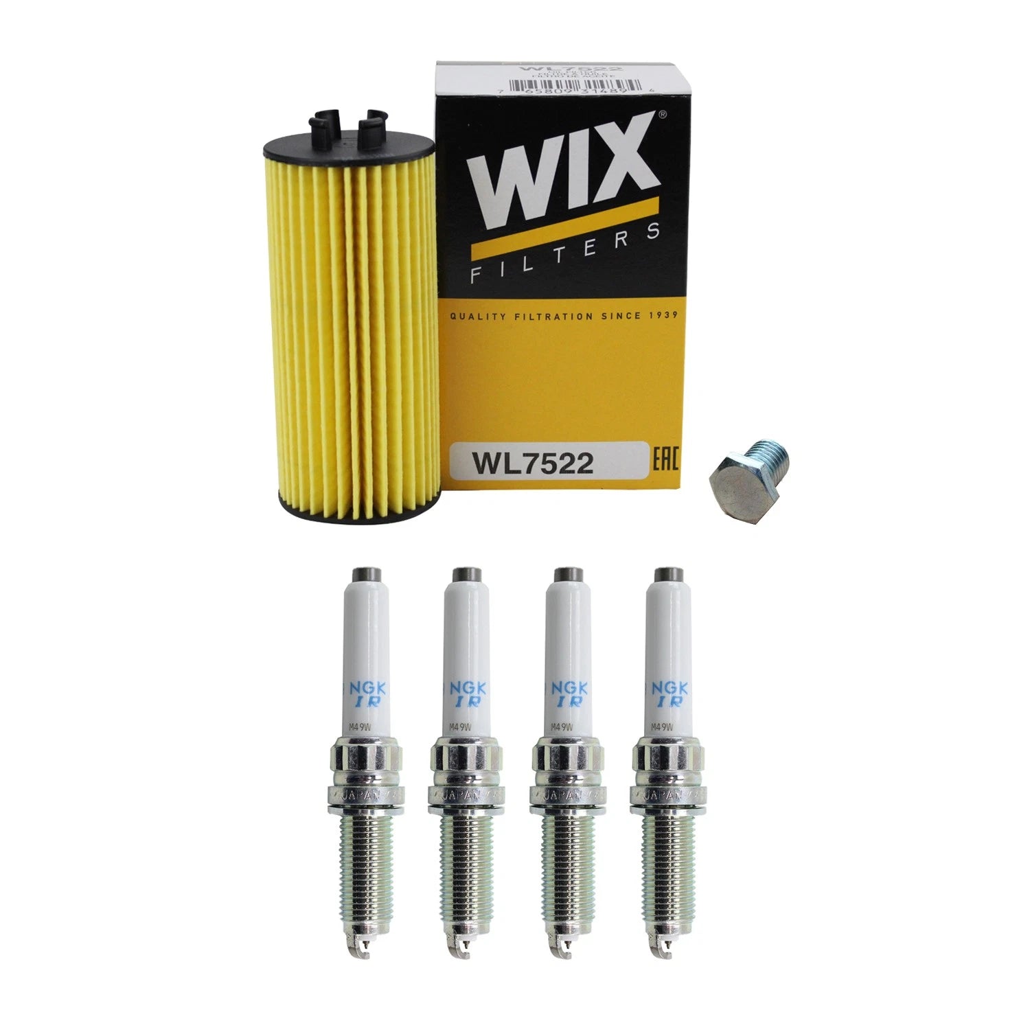 Wix Engine Oil Filter & NGK Spark Plugs Set for F39 X2 F48 X1 F56 F57 Cooper