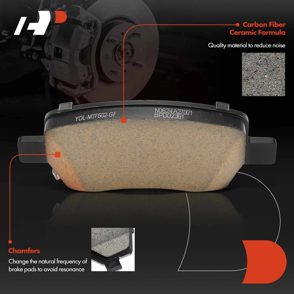 Set of 4 Rear Ceramic Brake Pads for Kia Sorento Hyundai Santa Fe (2021–2023)