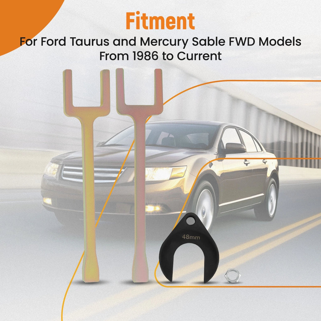Set of 2 Front Wheel Drive Axle Puller Fork Kits + Inner CV Axle Tool