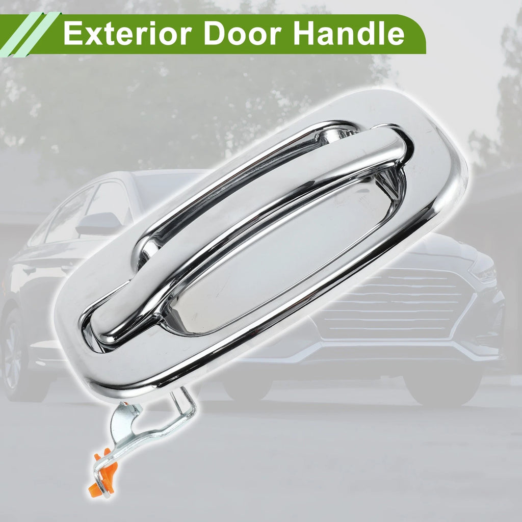 Exterior Door Handle for Chevrolet GMC (Silver Tone, Rear Left)