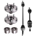 Set of 2 CV Axle Shafts & Wheel Hub Bearings for Honda Civic (2006–2011)