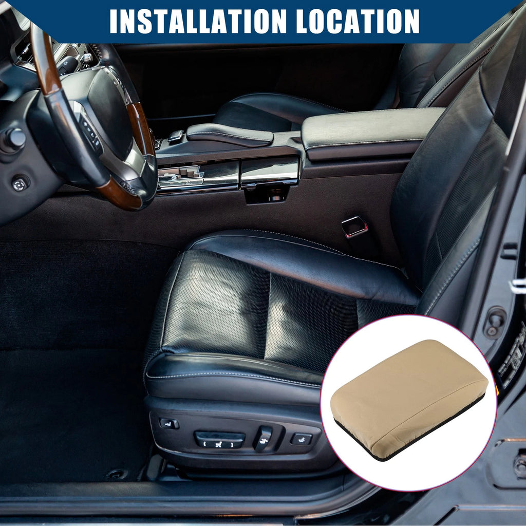 Center Console Armrest Cover for Ford Focus (2015–2018) Neoprene Brown