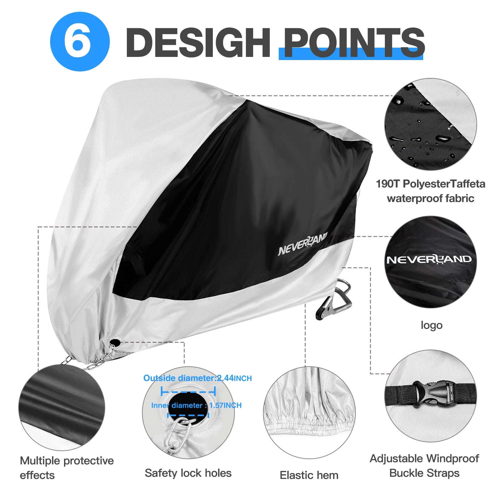 Motorcycle Cover for Vespa Primavera 125 150 50 (Waterproof, UV)