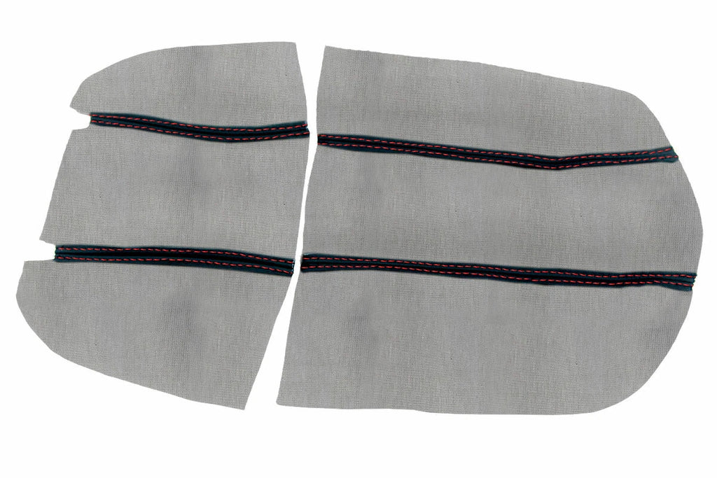 Leather Console Lid Armrest Cover for Toyota 4Runner (2003–2009) Black Red Stitch