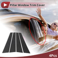 Door Pillar Window Trim for BMW 7-Series (2023) Carbon Fiber Black