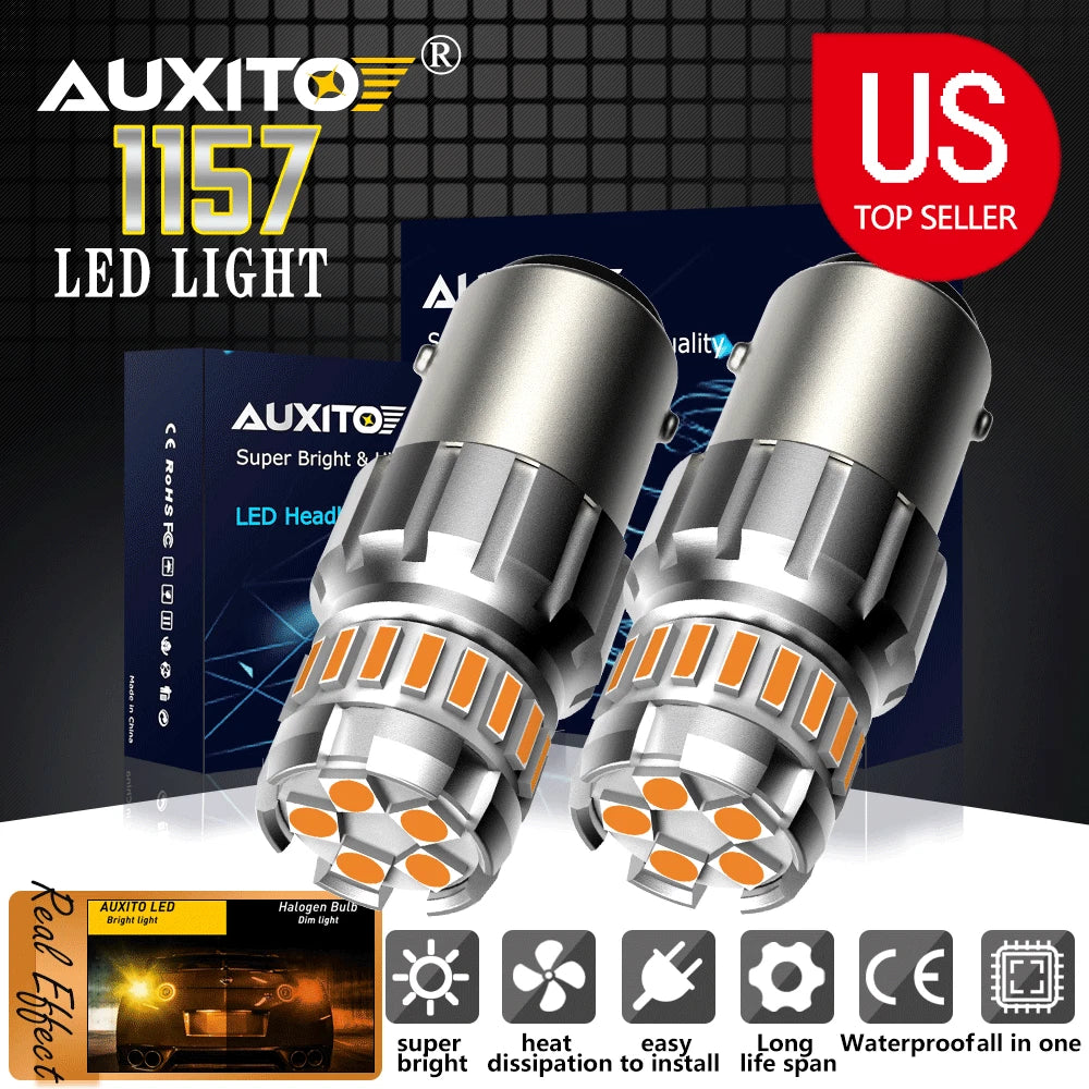 2X Amber Yellow LED Turn Signal Bulbs for EZ (YYYY–YYYY)