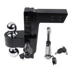 12,500 LBS Trailer Hitch for 2-inch Receiver (Solid Tube, 2" & 2-5/16" Balls)