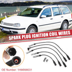 5 Pcs Spark Plug Wire Ignition Coil Cable No.1HM998031 for Volkswagen Jetta (2011–2018)